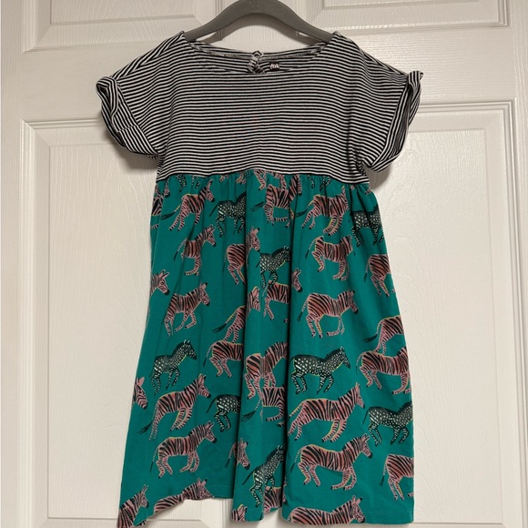 Striped Zebra Print Kids Dress - Picture 1 of 6